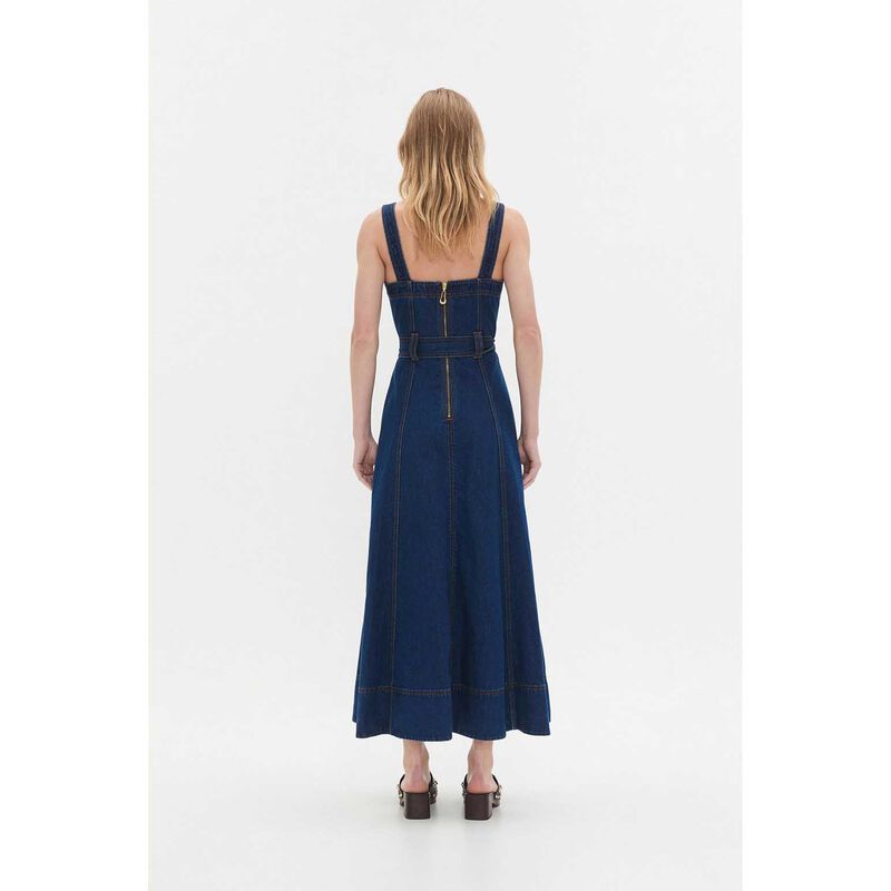 Aje Gianna Denim Midi Dress image number 1